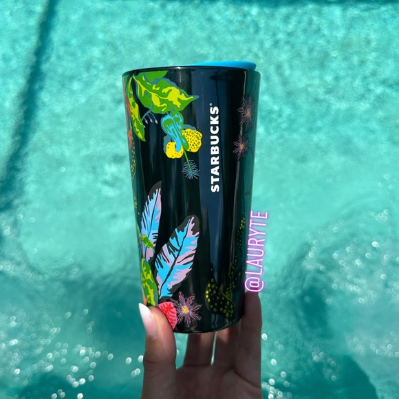 Starbucks 2023 Summer Tropical Immersive Florals Luster Ceramic Travel Mug - Picture 7 of 7